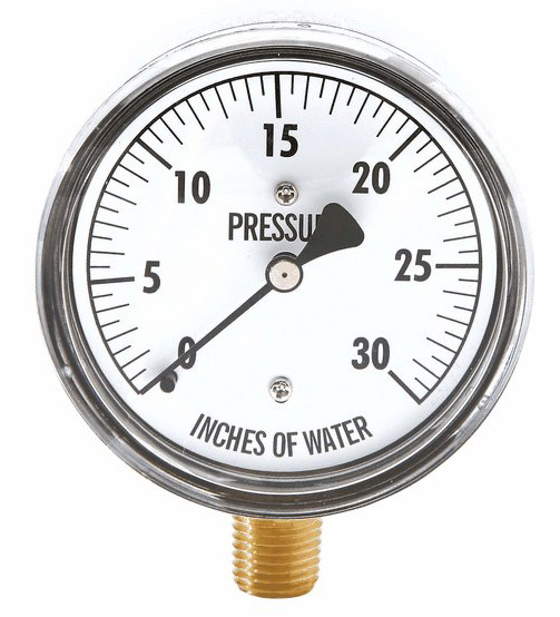 use a pressure gauge to regulate flow